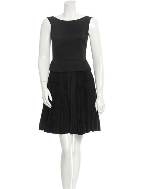 prada black velvet and wool dress ribbon|prada dresses for women.